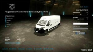 FS22 Peugeot Vehicle Mod: Boxer Unmarked Gendarmerie (Image #2)