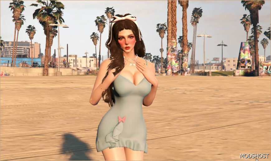 GTA 5 Player Mod: Butterfly Dress (Featured)