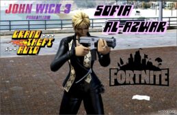 GTA 5 Player Mod: Sofia Al-Azwar (Fortnite) Add-On PED (Featured)