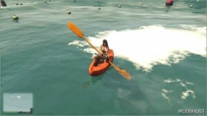 GTA 5 Vehicle Mod: Usable Kayak with Paddle (Image #4)