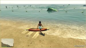 GTA 5 Vehicle Mod: Usable Kayak with Paddle (Image #5)