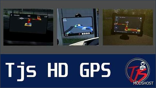 ETS2 Navigation Part Mod: TJS HD GPS Mod 1.50.4 (Featured)