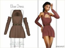 Sims 4 Elder Clothes Mod: Elise Dress – ACN 459 (Image #2)