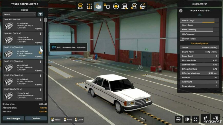 ETS2 Mercedes-Benz Car Mod: Mercedes Benz W123 Addon Full Model Range 1.50 (Featured)