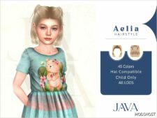 Sims 4 Female Mod: Aelia (Child Hairstyle) (Featured)