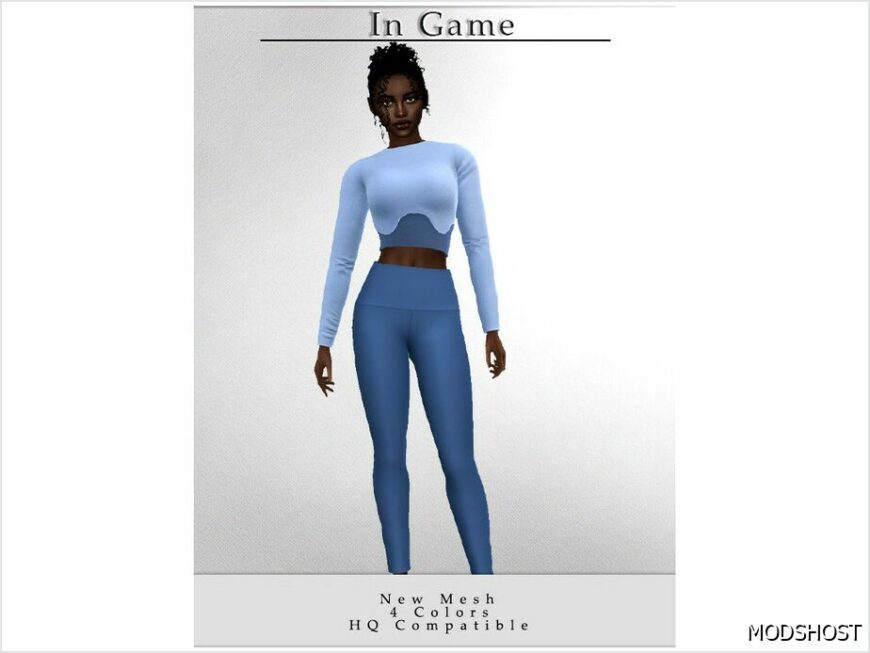 Sims 4 Adult Clothes Mod: High Waist Leggings B-102 (Featured)