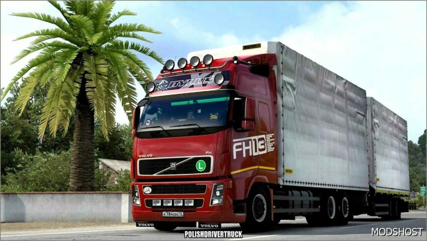 ETS2 Volvo Truck Mod: FH13 460 ES with Wielton Trailer Rework V7.0 (Featured)