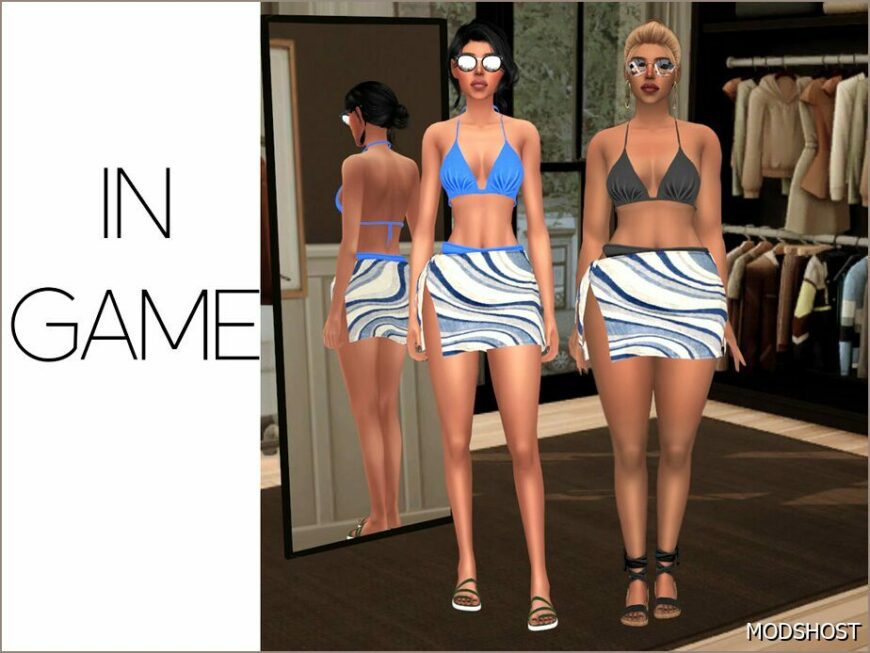 Sims 4 Female Clothes Mod: Kylie – Bikini SET (Featured)