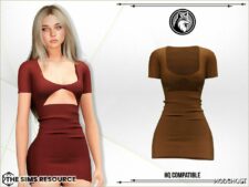 Sims 4 Dress Clothes Mod: Iris Dress (Image #2)