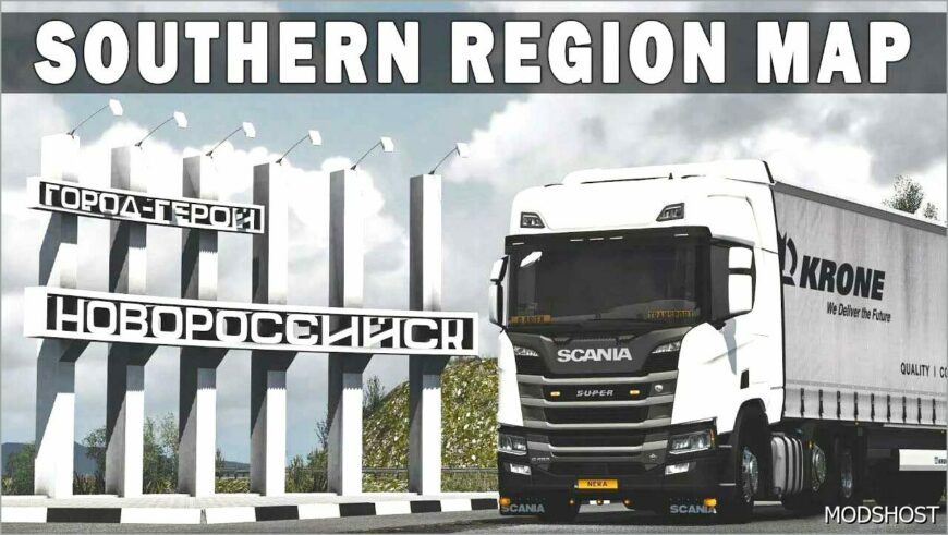 ETS2 Map Mod: Southern Region 12.2 Update 1.50 (Featured)