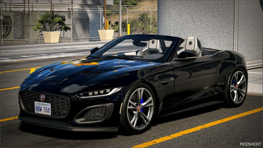 BeamNG Jaguar Car Mod: F-Type 2020 Coupe+Cabrio 0.32 (Featured)