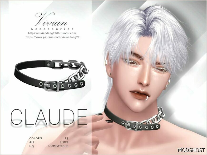 Sims 4 Accessory Mod: Claude – Choker (Featured)