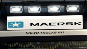 ETS2 Volvo Part Mod: Lightbox Maersk Volvo FH 2022 Sanax 1.50 (Image #2)