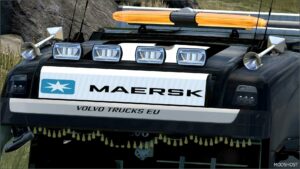 ETS2 Volvo Part Mod: Lightbox Maersk Volvo FH 2022 Sanax 1.50 (Image #4)