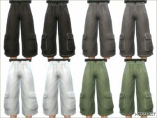 Sims 4 Male Clothes Mod: Baggy Cargo Jeans for Male V2 (Image #2)