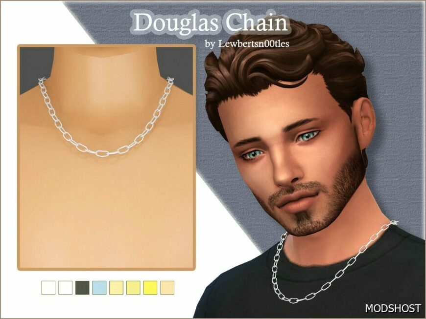 Sims 4 Male Accessory Mod: Douglas Chain (Featured)