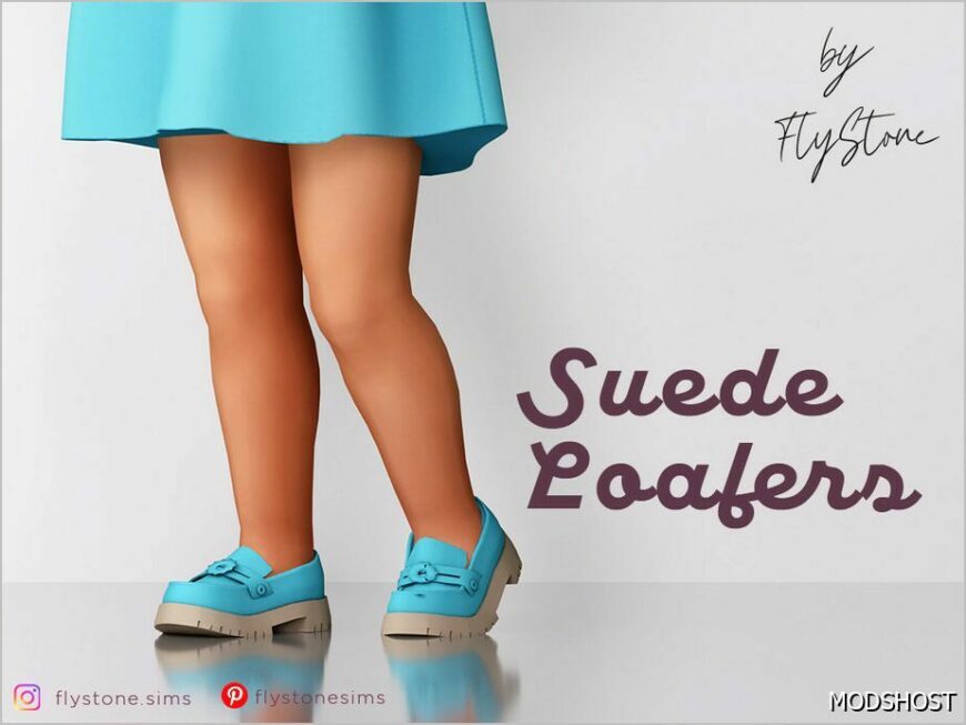 Sims 4 Kid Shoes Mod: Toddler Suede Loafers (Featured)