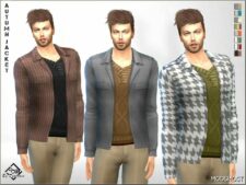 Sims 4 Elder Clothes Mod: Autumn Jacket (Image #2)