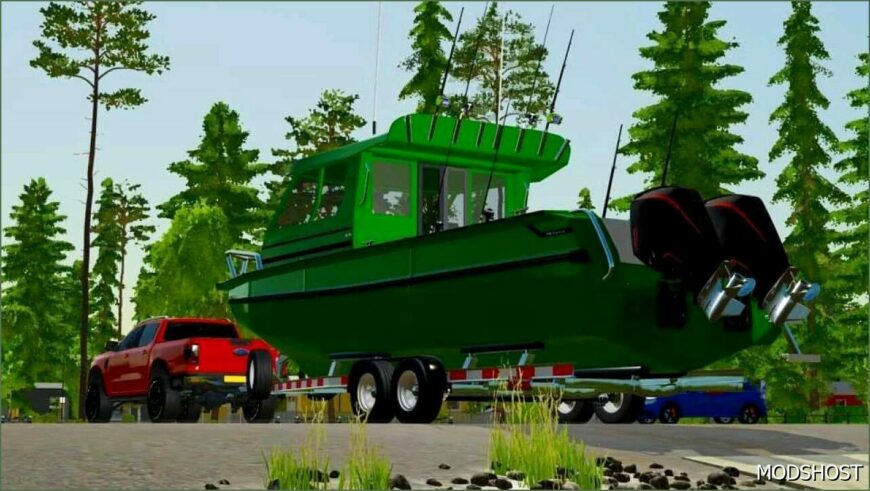 FS22 Vehicle Mod: Stabicraft Boat and Trailer (Featured)