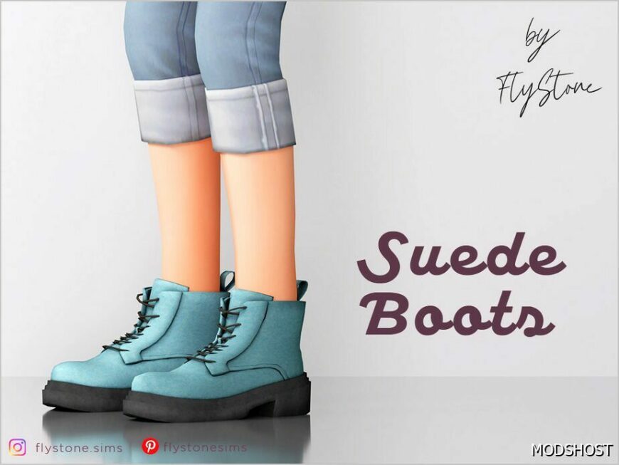 Sims 4 Kid Shoes Mod: Child Suede Boots (Featured)