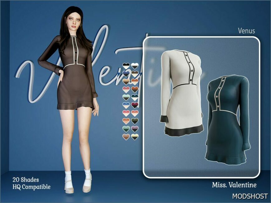 Sims 4 Everyday Clothes Mod: Venus Dress (Featured)