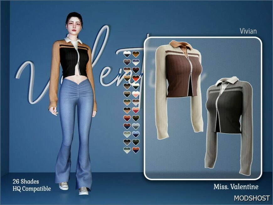 Sims 4 Adult Clothes Mod: Vivian TOP (Featured)