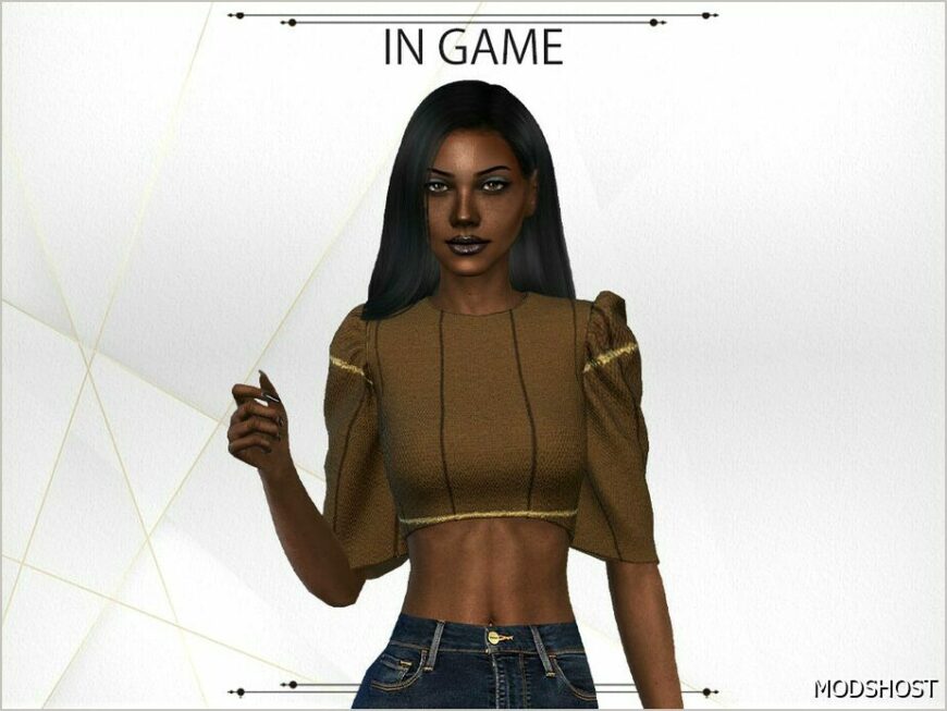 Sims 4 Everyday Clothes Mod: Maisy TOP (Featured)