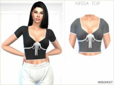 Sims 4 Female Clothes Mod: Nessa TOP (Featured)