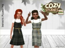 Sims 4 Dress Clothes Mod: Cozy Studies Child Cinched Dress (Featured)