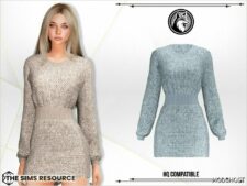 Sims 4 Dress Clothes Mod: Thea Dress (Image #2)