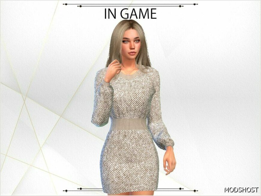 Sims 4 Dress Clothes Mod: Thea Dress (Featured)