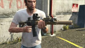 GTA 5 Weapon Mod: Ar15-Geissele SMR MK16 Sp/Replace (Image #4)