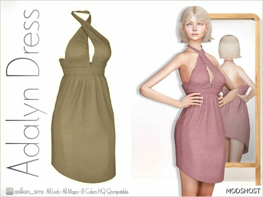 Sims 4 Female Clothes Mod: Adalyn Dress – ACN 471 (Featured)