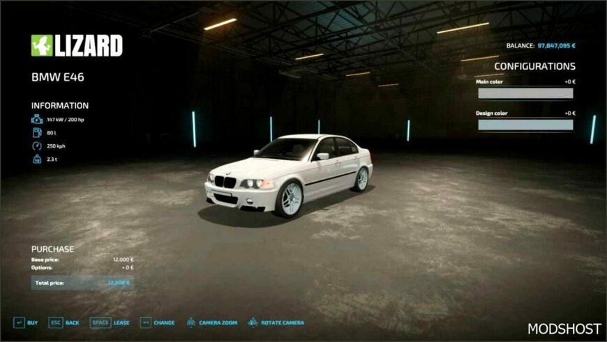 FS22 BMW Car Mod: E46 V1.3 (Featured)