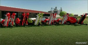 FS22 Implement Mod: round Balers Pack with Windrower (Featured)