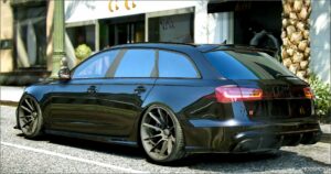 GTA 5 Audi Vehicle Mod: RS6 Avant Black (Image #2)