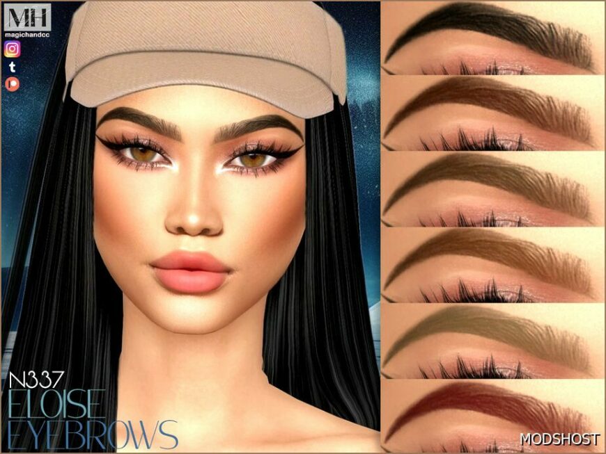 Sims 4 Eyebrows Hair Mod: Eloise Eyebrows N337 (Featured)