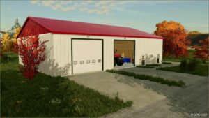 FS22 Placeable Mod: Garage Red 70×90 (Image #3)