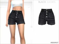 Sims 4 Bottoms Clothes Mod: Black Shorts (Featured)