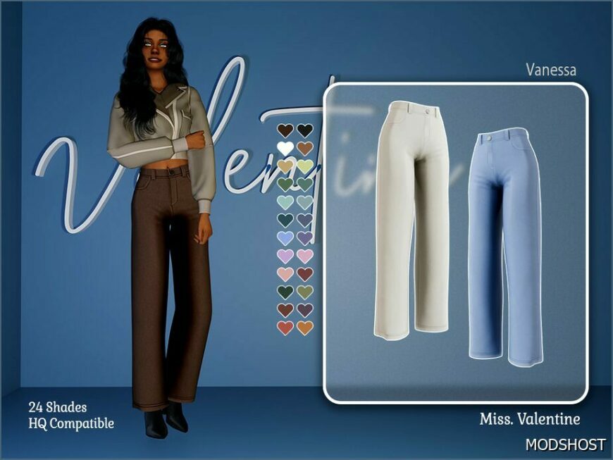 Sims 4 Adult Clothes Mod: Vanessa Pants (Featured)