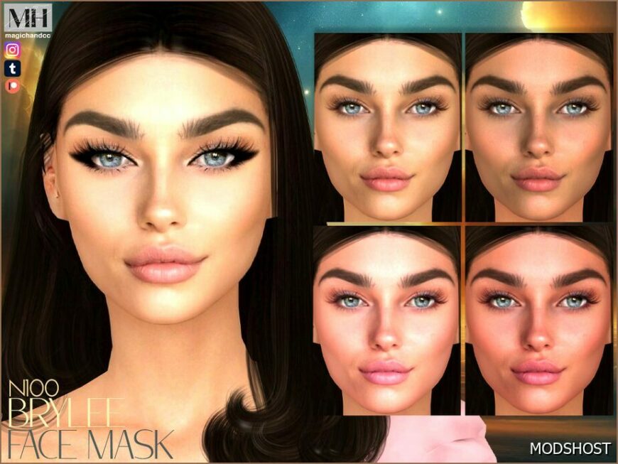 Sims 4 Skintone Mod: Brylee Face Mask N100 (Featured)