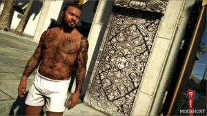 GTA 5 Tattoo Player Mod: Franklin Khmer Yant Tattoo V2.0 (Image #2)