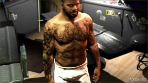 GTA 5 Tattoo Player Mod: Franklin Khmer Yant Tattoo V2.0 (Image #4)