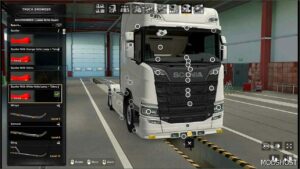 ETS2 Scania Part Mod: Painted Bumper Spoiler for Scania Next GEN S/R V1.1 (Image #3)