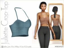 Sims 4 Elder Clothing Mod: Juliette Crop-Top – ACN 474 (Image #2)