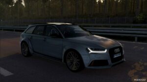 ETS2 Audi Car Mod: RS6 C7 Avant 2016 V1.5 1.51 (Image #3)