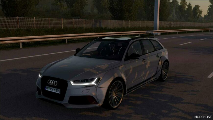 ETS2 Audi Car Mod: RS6 C7 Avant 2016 V1.5 1.51 (Featured)