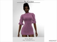 Sims 4 Female Clothes Mod: Short Dress D-307 (Featured)