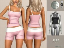 Sims 4 Everyday Clothes Mod: SET 443 – Tank TOP & Shorts (Featured)