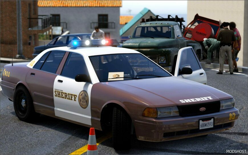 GTA 5 Vehicle Mod: Chiliad Town Sheriff Stanier Add-On (Featured)